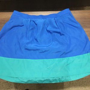 NWOT Women's J. Crew Blue and Green Skirt